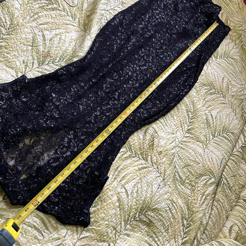 Cache metallic lace,sheer cheongsam column cocktail dress - Picture 10 of 10